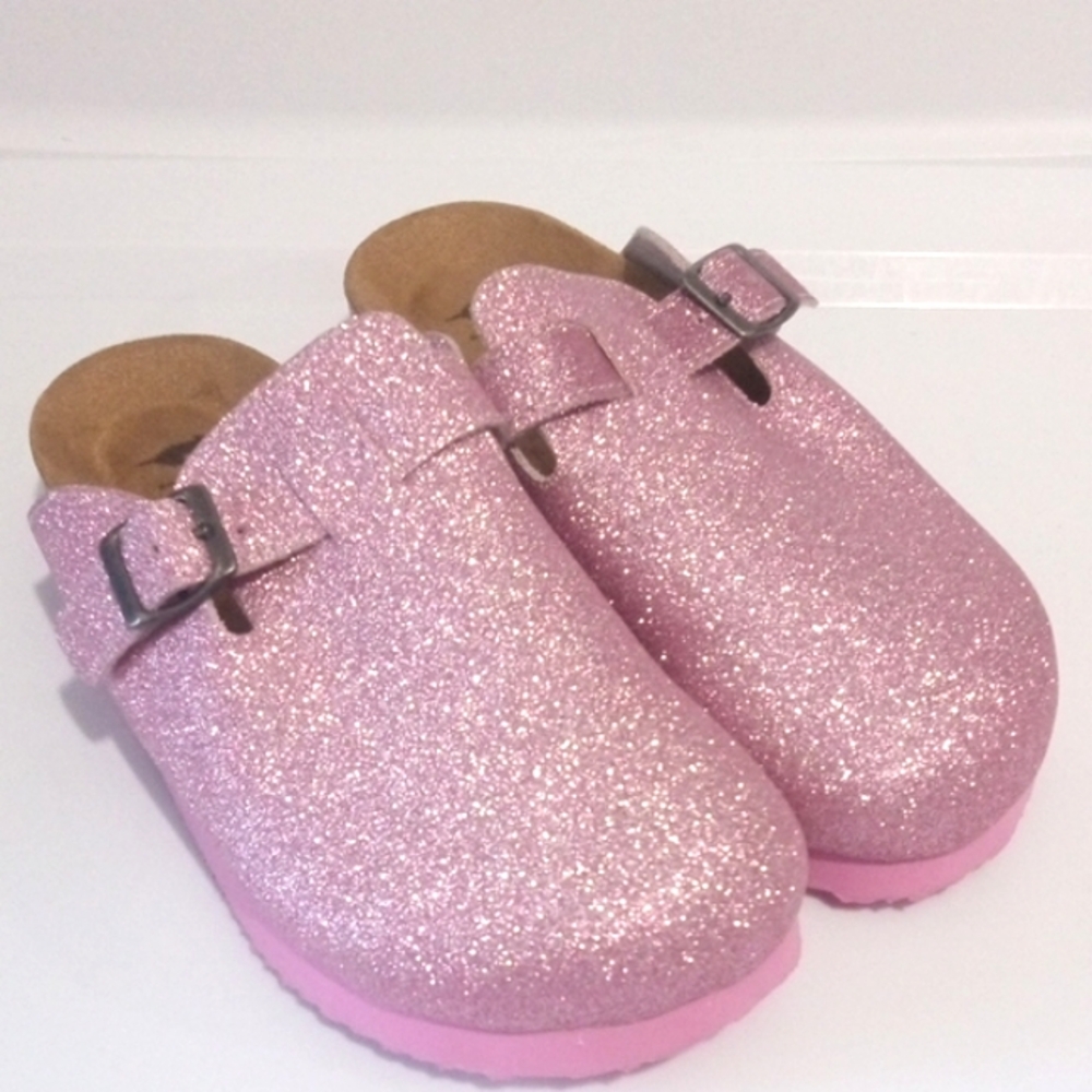 ROCKET DOG Pink Glitter Slide Sandals -  Mules - Girls Size 4 NWT
